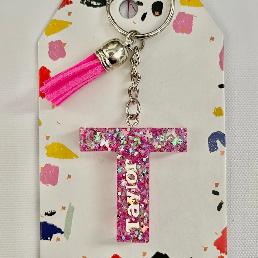 Taylor T Glitter Resin‎ Keychain